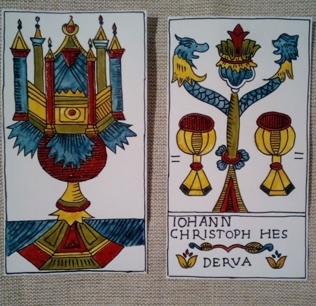 Hes - Derua Tarot, Ace of Cups, Two of Cups